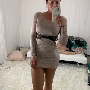 Taupe lulus mini dress size small